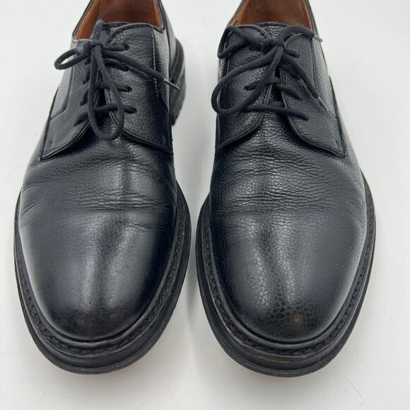 Lanvin Men\'s Grained Leather Lug Sole Derby Shoes Black main image 7